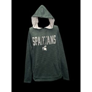 Michigan State Spartans Captivating Men's Medium Lightweight Green Hoodie NWT